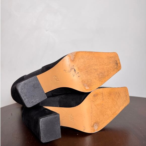 H&M Suede Cuir Velours Ankle Boots - Size 38 - Picture 6 of 7